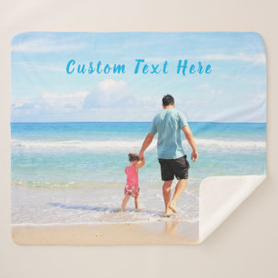 Cobertor Sherpa Sua foto favorita Sherpa Blanket e texto personali