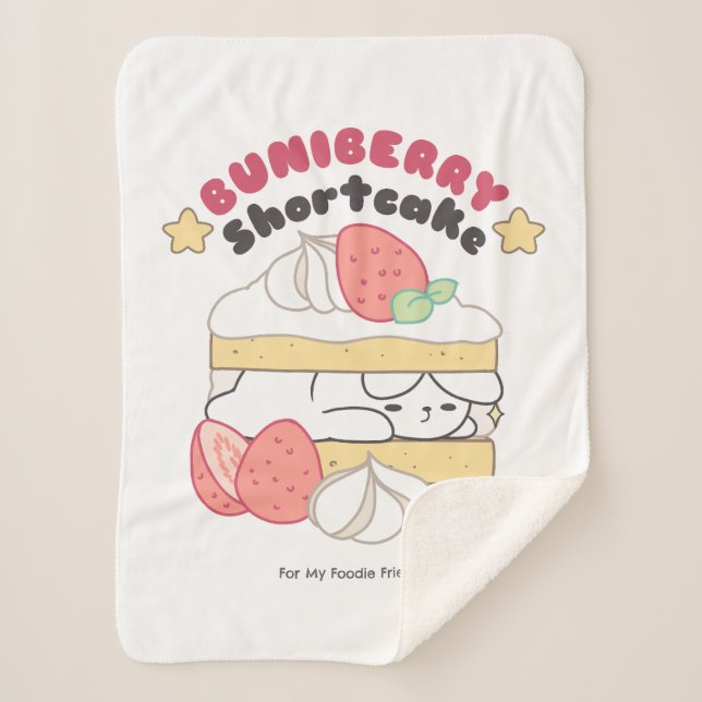 Cobertor Sherpa Sugestões Doce: Ataque à Boca de Buniberry (Frente)