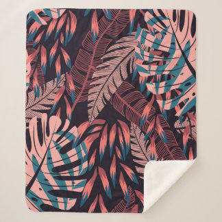 Cobertor Sherpa Summer bright seamless background with colorful tr