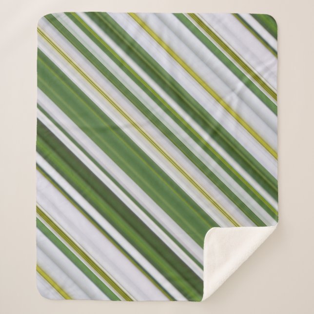 Cobertor Sherpa Summer Daisy White e Greve Verde (Frente)