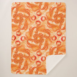 Cobertor Sherpa Sunburst Swirl Boho Sherpa Blanket