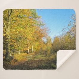 Cobertor Sherpa Sunny Autumn Walk - Personalizado