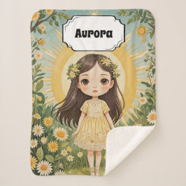 Cobertor Sherpa Sunny Serenade Personalizada