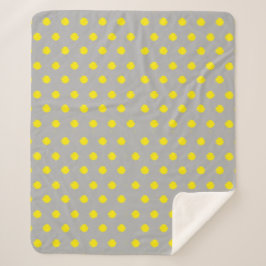 Cobertor Sherpa Sunny Splatter Polka Dot Pattern