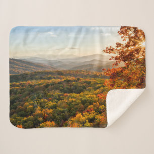 Cobertor Sherpa Sunset de outono   Carolina do Norte