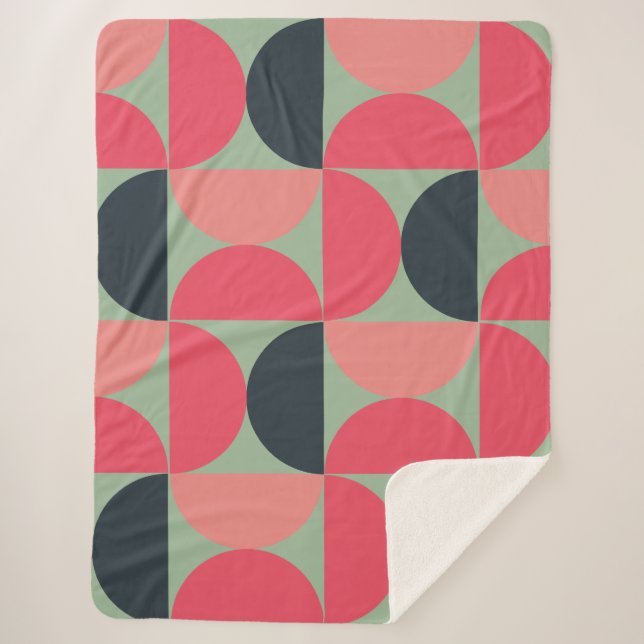 Cobertor Sherpa Sunset de Verão Moderno do Século médio (Frente)