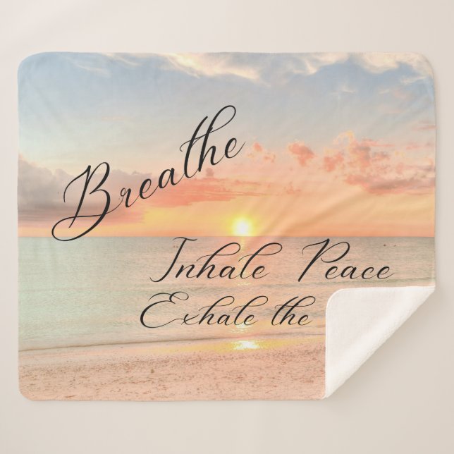 Cobertor Sherpa Sunset em Beach Sherpa Blanket (Frente (Horizontal))