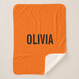 Cobertor Sherpa Sunset Orange Modern Name | Tendência minimalista