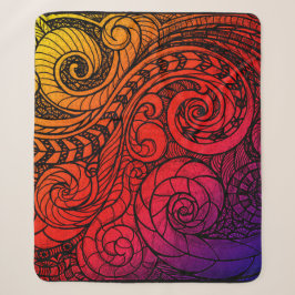 Cobertor Sherpa Sunset Swirl Aconchegante 
