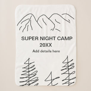 Cobertor Sherpa Super acampamento verão inverno adicionar nome ano