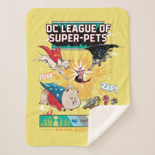 Cobertor Sherpa Super-animais: Somos um Pacote, Ficamos juntos!