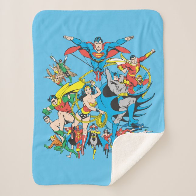 Cobertor Sherpa Super Powers™ Collection 4 (Frente)