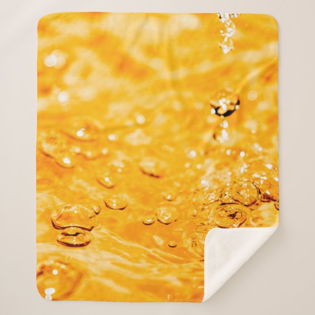 Cobertor Sherpa Superfície limpa líquida com ondulação de água (Frente)