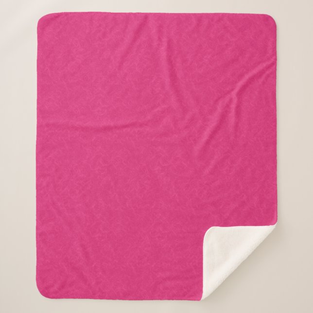 Cobertor Sherpa Superfície rosa texturizada com padrão sutil de re (Frente)