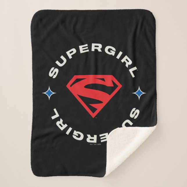 Cobertor Sherpa Supergirl Age de Heroes Circle S-Shield (Frente)