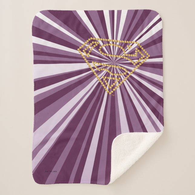 Cobertor Sherpa Supergirl Studed S-Shield (Frente)