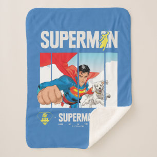 Cobertor Sherpa Superman e Krypto Tomar Voo