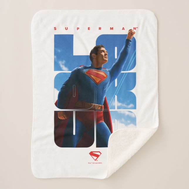 Cobertor Sherpa Superman Procure Pose (Frente)