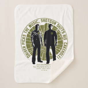 Cobertor Sherpa Supernatural Winchester Brothers "Shotgun"