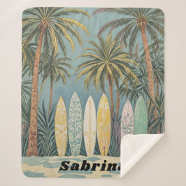 Cobertor Sherpa Surf, Estilo de Pastel Personalizado