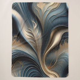 Cobertor Sherpa Sussurro Esmeralda - Arte Abstrata em Verde Água e