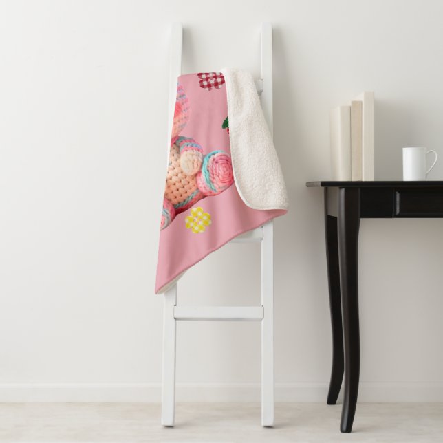 Cobertor Sherpa Sweet Crochet Bunny (In Situ)