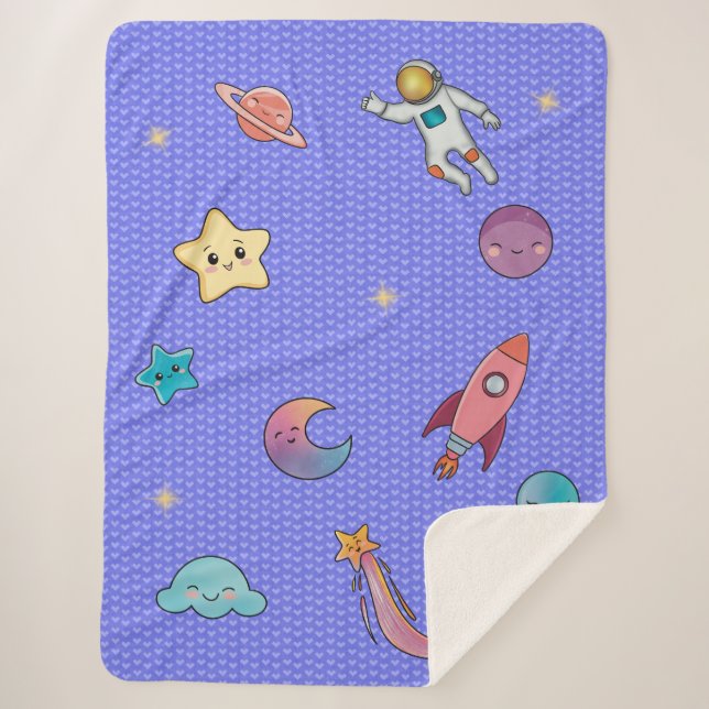 Cobertor Sherpa Sweet dreams soft violet (Frente)