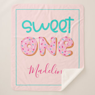 Cobertor Sherpa Sweet One Rosquinha Sprinkles Design