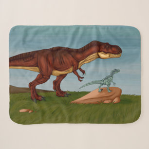 Cobertor Sherpa T-Rex e Velociraptor