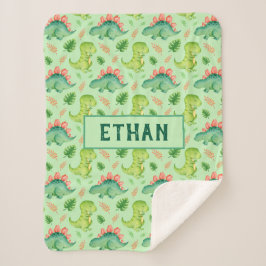 Cobertor Sherpa T-Rex Stegossauro, Dinossauro Bastante Bons, Perso