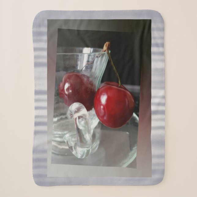Cobertor Sherpa Taça de cerejas (Frente)