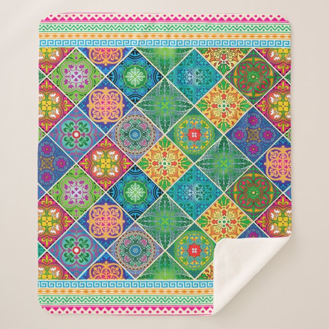 Cobertor Sherpa Talavera Design-2 Sherpa Blanket (Frente)