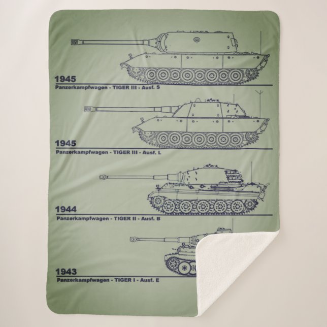 COBERTOR SHERPA TANQUES DO ALEMÃO DE WWII (Frente)