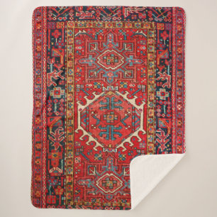 Cobertor Sherpa Tapete Antigo Oriental Turco Persa