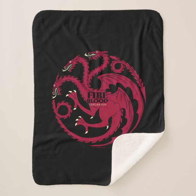 Cobertor Sherpa Targaryen Sigil - Fogo e Sangue (Frente)