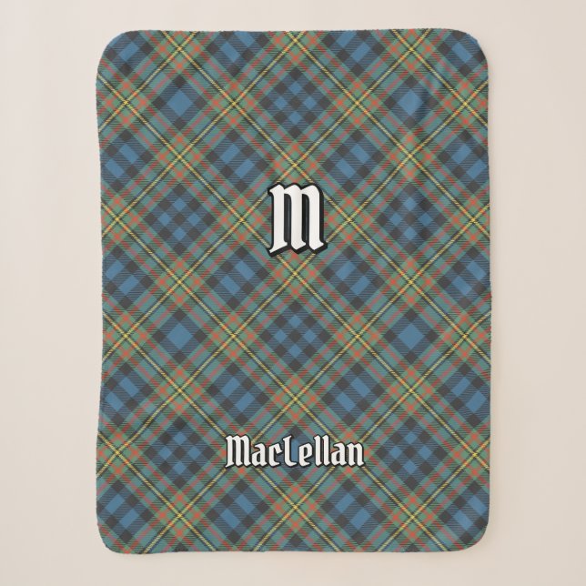 Cobertor Sherpa Tartan Antigo do Clã MacLellan (Frente)