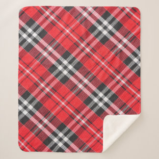 Cobertor Sherpa Tartan Cloth Pattern Top View