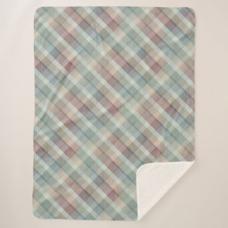 Cobertor Sherpa Tartan colorido Sherpa Blanket