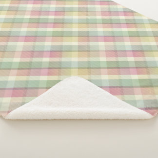 Cobertor Sherpa Tartan colorido Sherpa Blanket