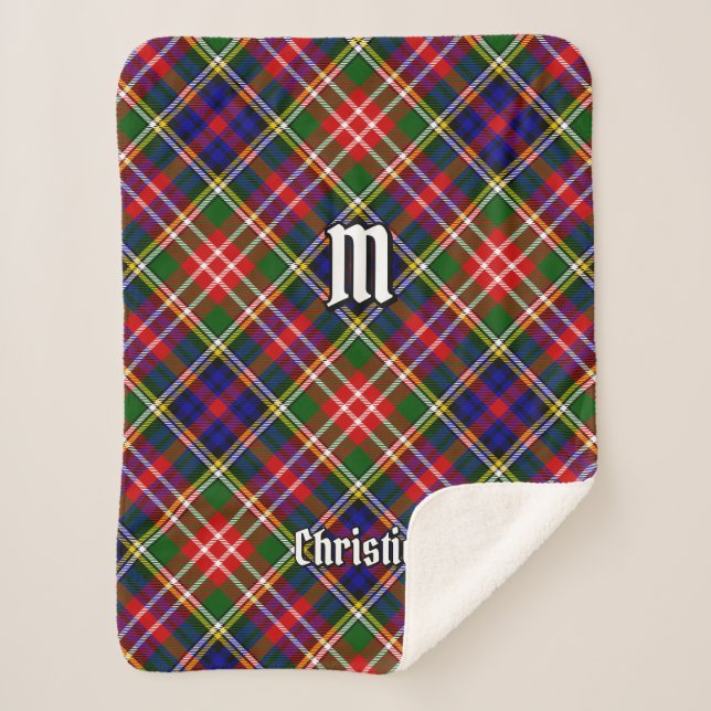 Cobertor Sherpa Tartan do Clã Christie (Frente)