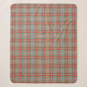 Cobertor Sherpa Tartan escocês: padrão amarelo-verde-vermelho.
