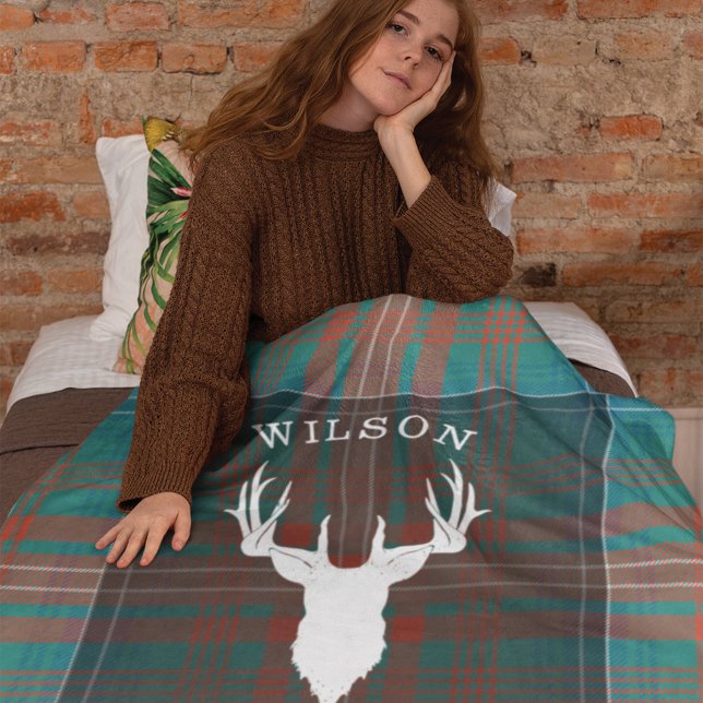 Cobertor Sherpa Tartan Xadrez Clan Wilson Family Lake House (Classic Rustic Clan Wilson Tartan Sherpa Blanket)