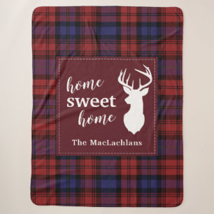 Cobertor Sherpa Tartan Xadrez Natal Clã MacLachlan Personalizar