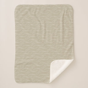 Cobertor Sherpa Taupe Swirls
