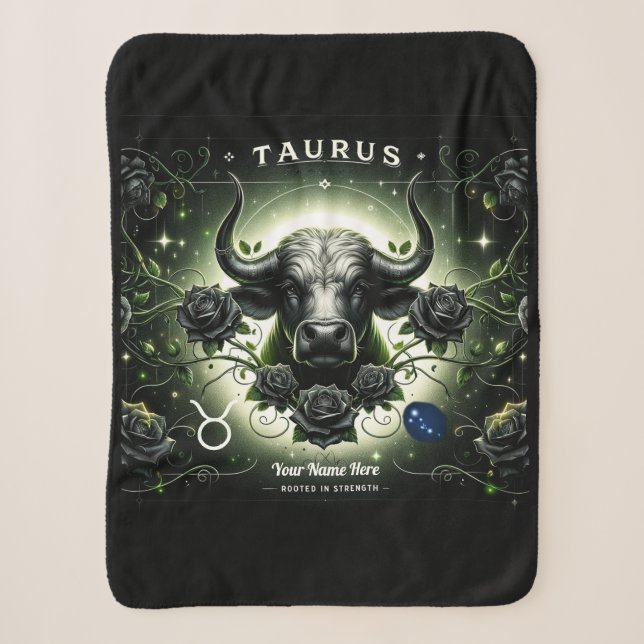 Cobertor Sherpa Taurus "Enraizado em Força" Sherpa Blanket (Frente)