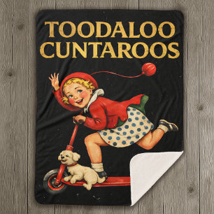 Cobertor Sherpa Tchau Cuntaroos Humor Retrô Engraçado Sarcástico