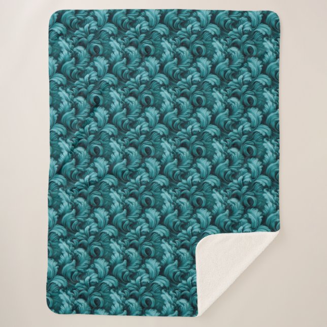 Cobertor Sherpa Teal Dreams Sherpa Blanket (Frente)