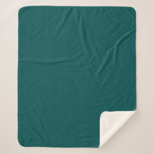 Cobertor Sherpa Teal escuro (cor sólida)