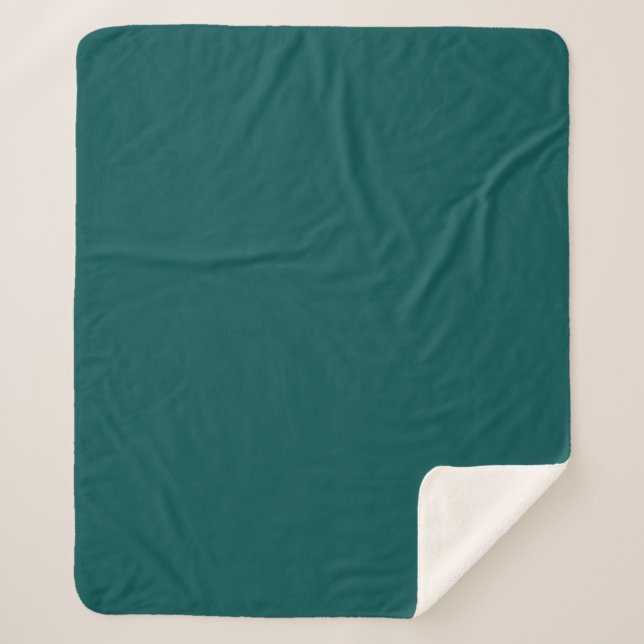 Cobertor Sherpa Teal Escuro (cor sólida) (Frente)