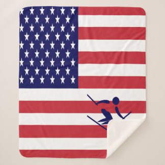 Cobertor Sherpa Team Alpine Skiing USA